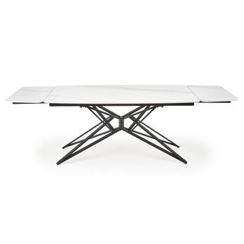 Jedálenský stôl OLFRIDU biely mramor/čierna 5