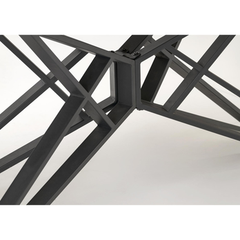 Jedálenský stôl OLFRIDU biely mramor/čierna 6