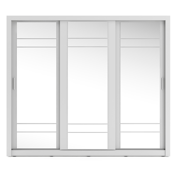 Šatníková skriňa OLINDA biela 2