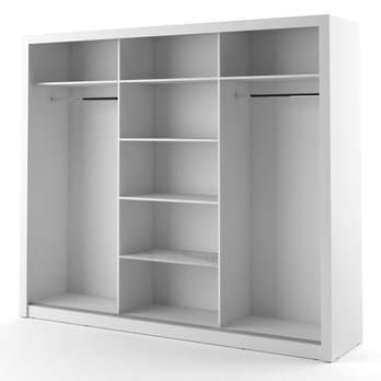 Šatníková skriňa OLINDA biela 3