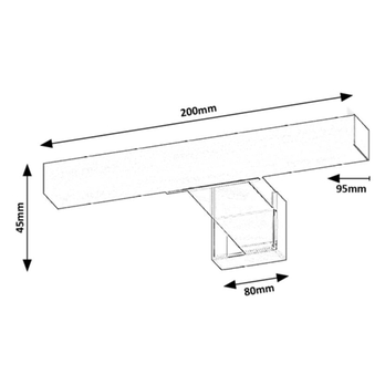 Kúpeľňové nástenné LED svietidlo OLIRO strieborná, šírka 20 cm 12