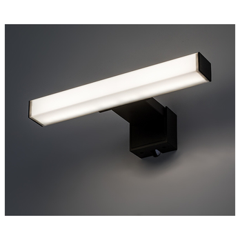 Kúpeľňové nástenné LED svietidlo OLIRO čierna, šírka 20 cm 2