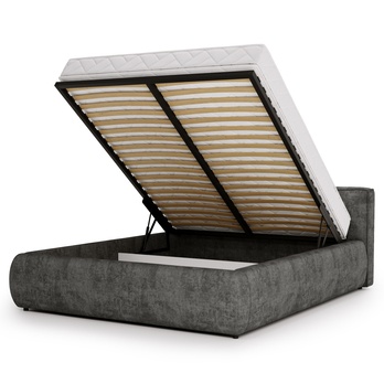 Posteľ s roštom OLIVE grafitová, 160x200 cm 2