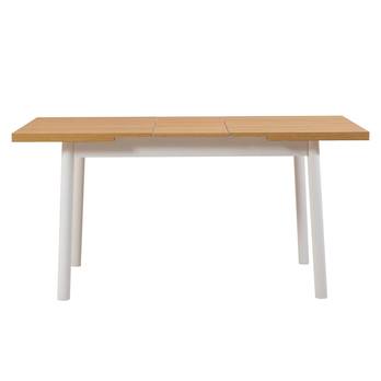 Jedálenský stôl OLIVER biela/prírodná 2