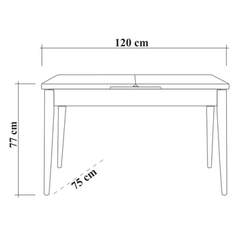 Jedálenský stôl OLIVER biela/prírodná 6