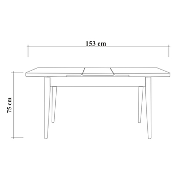 Jedálenský stôl OLIVER biela/prírodná 7