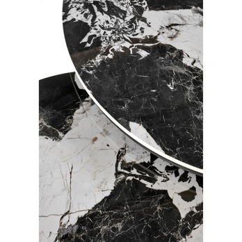 Konferenčný stolík OLIXONDRO čierny mramor/čierna, sada 2 ks 9