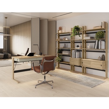 Regál OLLIE 1 dub olejovaný/čierna 1