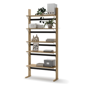 Regál OLLIE 3 dub olejovaný/čierna 2