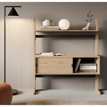 Nízky regál OLLIE dub olejovaný/čierna 1