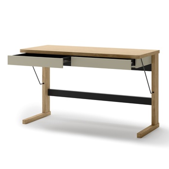 Písací stôl OLLIE dub olejovaný/čierna 3