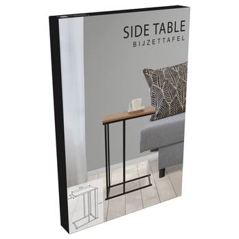 Prístavný stolík OLLIE čierna/prírodná 2