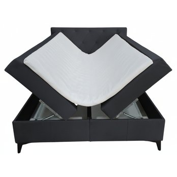 Posteľ s matracom a topperom OLTEA antracitová, 140x200 cm 3