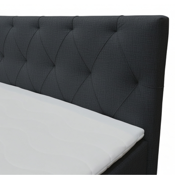 Posteľ s matracom a topperom OLTEA antracitová, 140x200 cm 4