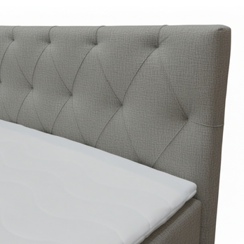 Posteľ s matracom a topperom OLTEA sivohnedá, 140x200 cm 4