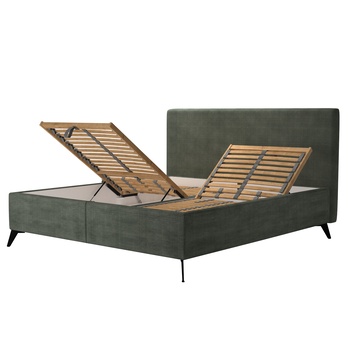 Posteľ s polohovacím roštom OMAHA 1 zelená, 180x200 cm 1