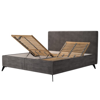 Posteľ s polohovacím roštom OMAHA 1 tmavosivá, 180x200 cm 1