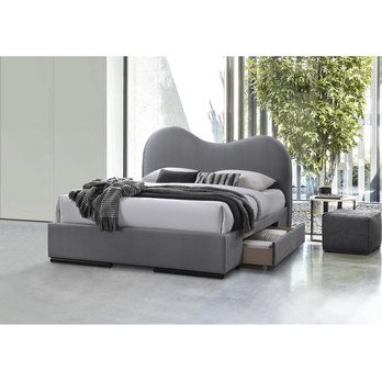 Posteľ s roštom OMBIR sivá, 160x200 cm 1