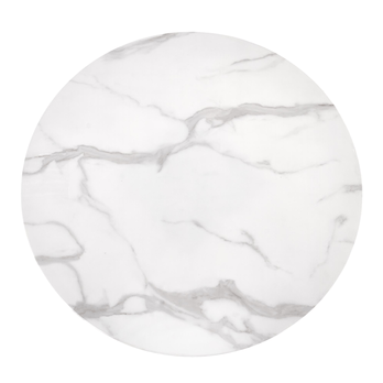 Jedálenský stôl OMBRUSAU biely mramor/čierna 2