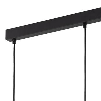 Závesné svietidlo OMEGA čierna/zlatá/dymové sklo 5