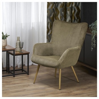 Kreslo OMORU olivová 1