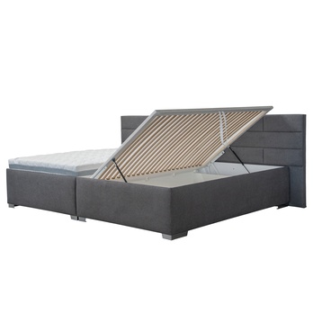 Nadrozmerná posteľ ONE4ALL tmavosivá, 280x220 cm 3