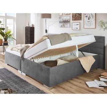 Nadrozmerná posteľ ONE4ALL tmavosivá, 280x220 cm 2