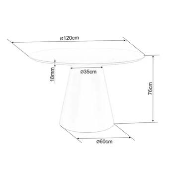 Jedálenský stôl ONGIL dub/čierna, šírka 120 cm 3