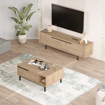 TV stolík + konferenčný stolík ONOL 1 dub 1