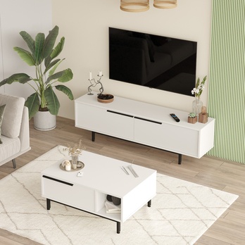 TV stolík + konferenčný stolík ONOL 1 biela 1