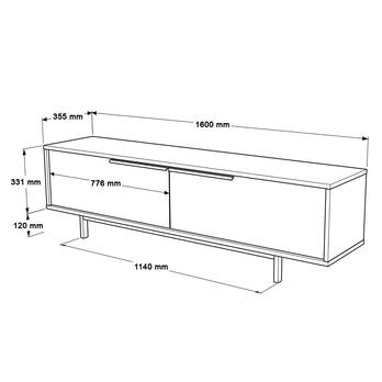 TV stolík ONOL 4 dub/ratan 5