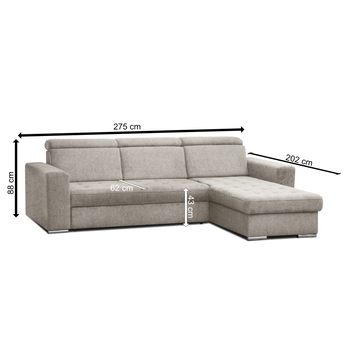 Sedacia súprava OPAL MINI pravá, krémová 7