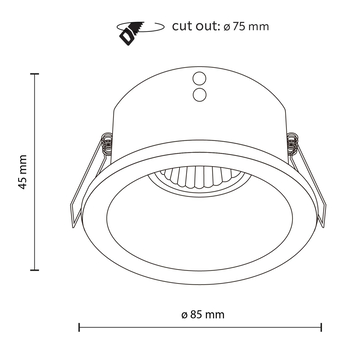 Kúpeľňové svietidlo OPTI čierna 7