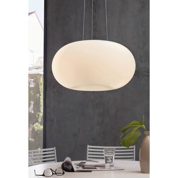 Závesné svietidlo OPTICA opálové sklo/matný nikel, priemer 45 cm 1