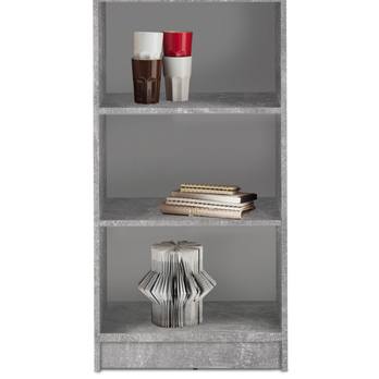 Regál/knižnica OPTIMUS 35-015 betón/biela 2