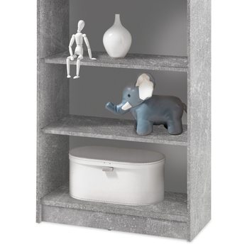 Regál OPTIMUS 35-018-66 betón/biela 2