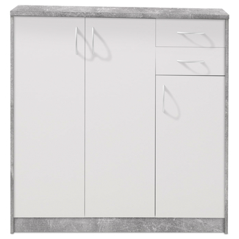 Komoda OPTIMUS 38-006 biela/betón 2