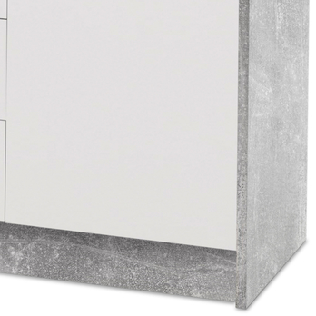 Komoda OPTIMUS 38-007 biela/betón 2