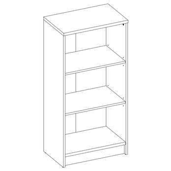 Regál/knižnica OPTIMUS biela 3