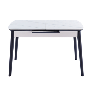 Jedálenský stôl OPULLU biely mramor/čierna, šírka 120 cm 3