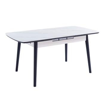 Jedálenský stôl OPULLU biely mramor/čierna, šírka 120 cm 4