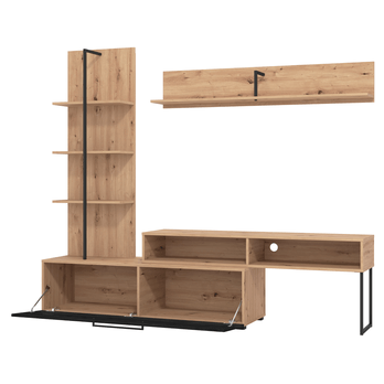 Obývacia stena ORALIA dub artisan/čierna 2