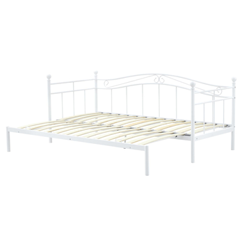 Posteľ s výsuvným lôžkom ORAZO biela, 90x200 cm 2