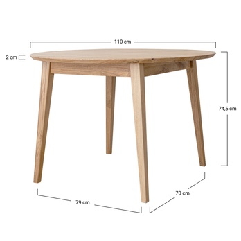 Jedálenský stôl ORB dub, 110 cm 15