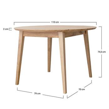Jedálenský stôl ORB tabáková hnedá, 110 cm 5