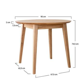 Jedálenský stôl ORB tabáková hnedá, 90 cm 5