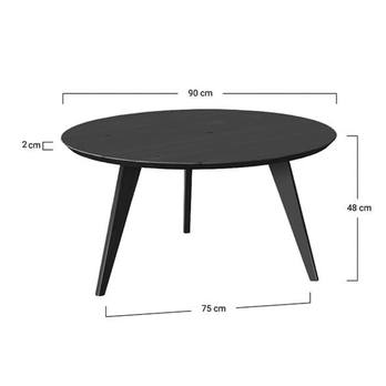 Konferenčný stolík ORB čierna, 90 cm 4