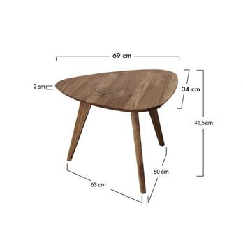 Konferenčný stolík ORB tabáková hnedá, 69x67 cm 4