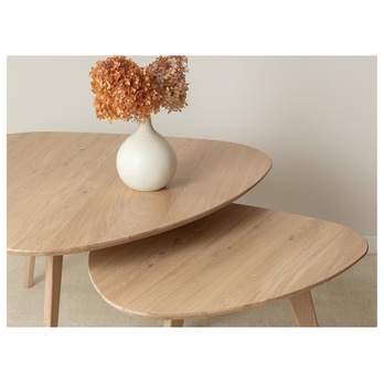 Konferenčný stolík ORB bielený dub, 69x67 cm 3