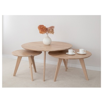 Konferenčný stolík ORB bielený dub, 50 cm 1